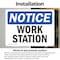 Signmission Work Station, 7 in W x Rectangle, Vinyl Decal OS-2PACK-NS-D-57-L-19070 - alternate 3